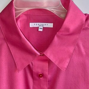 Foxcroft Wimens Fuschia Button Front Shirt 20W